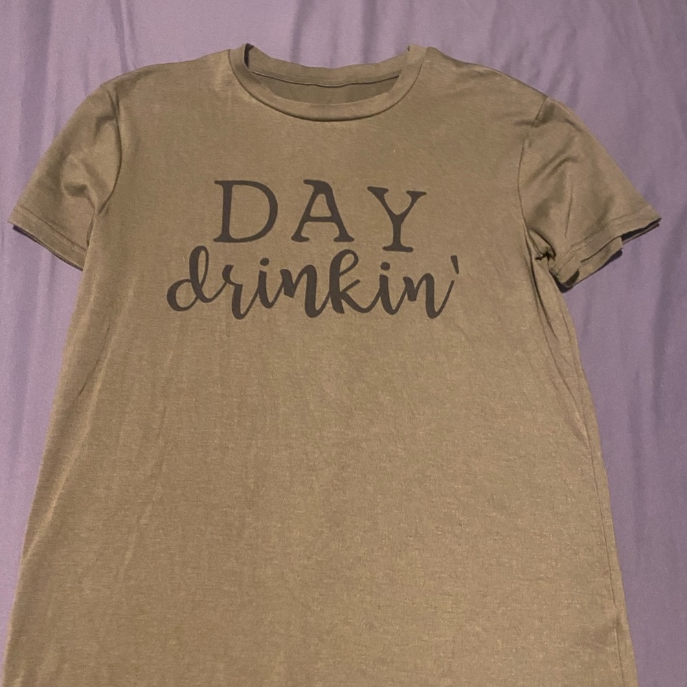 Army green “Day Drinkin’” Tee